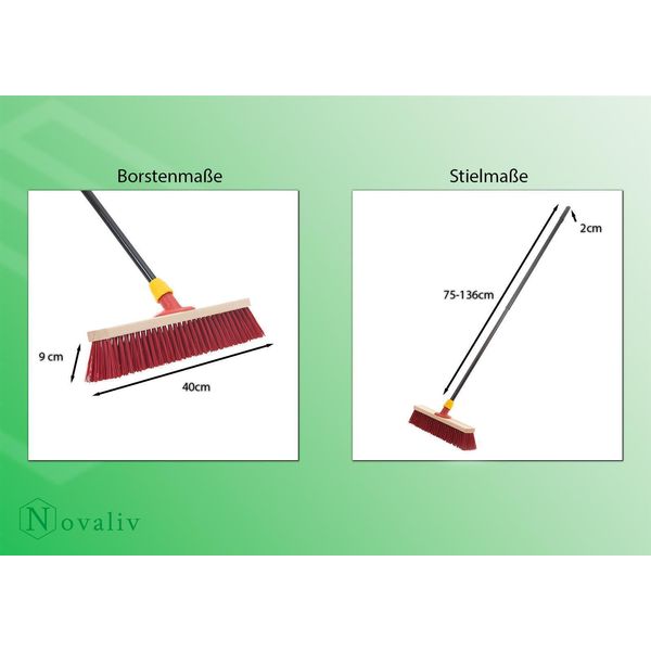 Novaliv Scopa Stradale 60 Cm Testa Di Scopa I Scopa Senza Manico I Elaston Rosso I Grosso I Scopa Industriale Scopa Per Spazzare Scopa Da Giardino Scopa Da Giardino Scopa Da Giardino-image