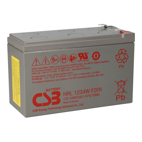 CSB-HRL1234WF2-FR Batteria Ricaricabile Csb Agm Al Piombo-Acido Da 12 V 8,5 Ah-image