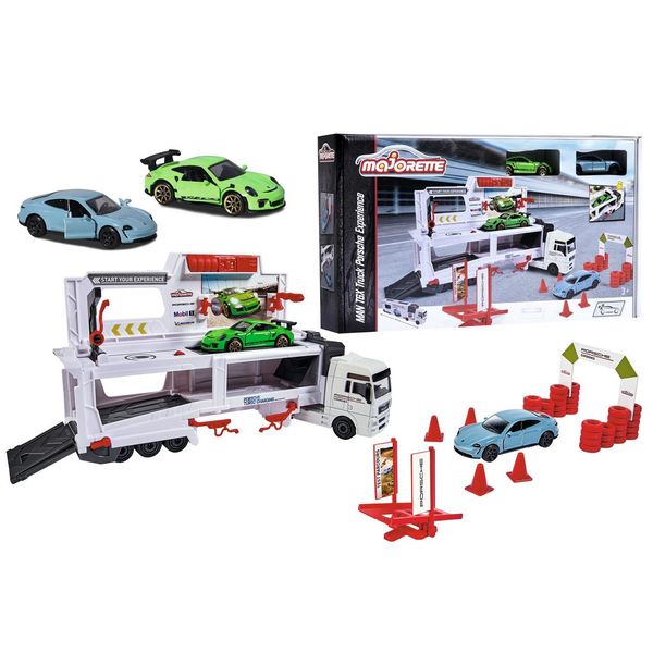 Majorette Man Tgx Truck Porsche Experience + 2 Veicoli - 27 Cm - Veicoli - Pressofusione - Da 3 Anni - Veicolo Giocattolo-image