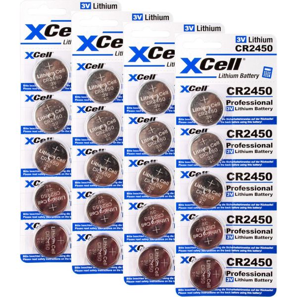 20X CR2450, Cella A Bottone Al Litio 3V / 620Mah (4X Confezione Da 5)-image