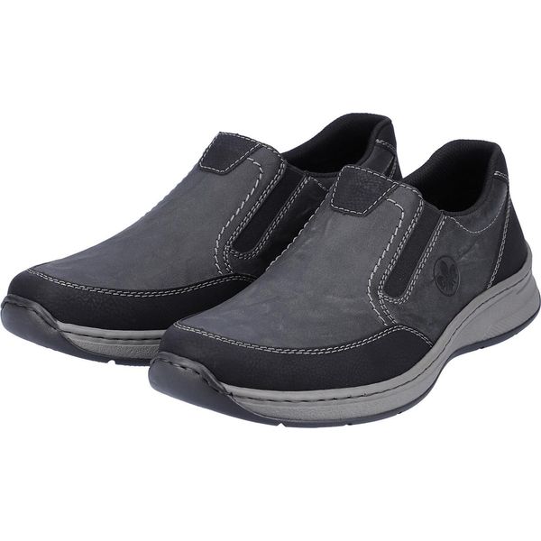 Rieker Scarpe Da Uomo Slip-On Mocassini Slip-On Nero Tempo Libero, Numero Di Scarpe: 43 Eu-image
