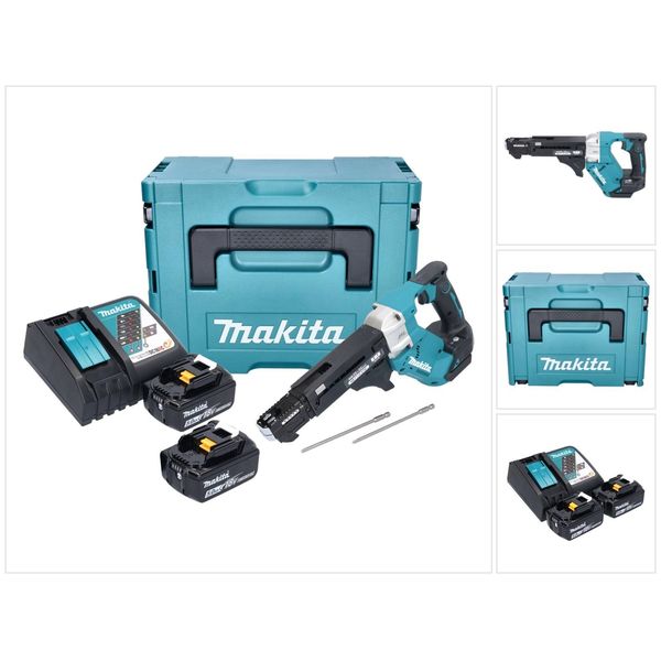 Makita DFR551RTJ Avvitatore Automatico A Batteria 25-55Mm Brushless 18V + 2X Batterie 5,0Ah + Caricabatterie + Valigetta Makpac-image