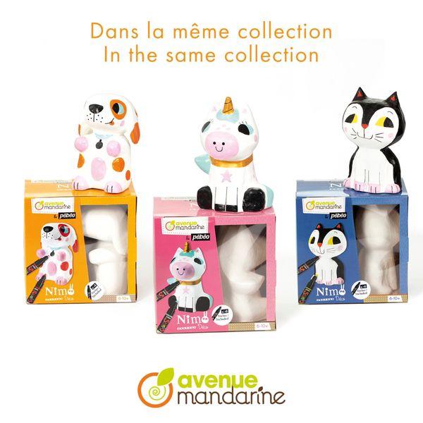 Kit Di Artigianato Gatto In Cartapesta Da Dipingere, Da 6 Anni, Incluso Materiale E Istruzioni-image