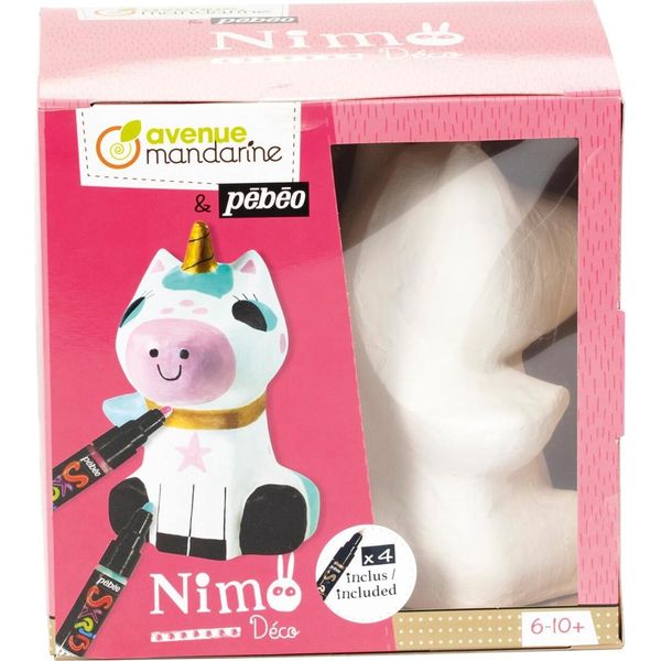 Kit Unicorno In Cartapesta Da Dipingere, A Partire Da 6 Anni, Inclusi Materiali E Istruzioni-image
