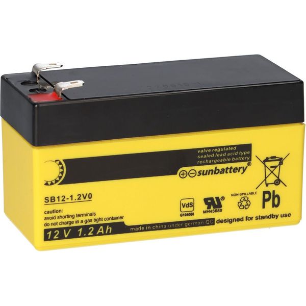 Sun Battery SB12-1.2V0 Batteria Agm 12V 1.2Ah Al Piombo Con Vds-image
