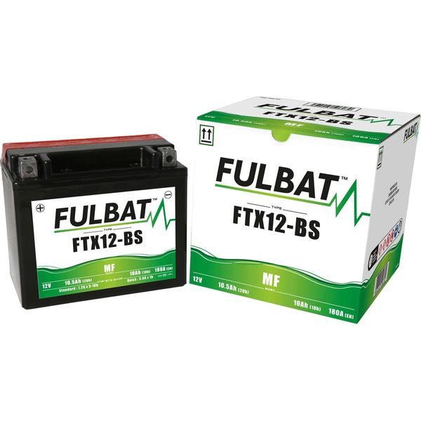 Batteria Fulbat Ful Mf - FTX12-BS / YTX12-BS (A Secco, Senza Manutenzione, Acido Incluso)-image