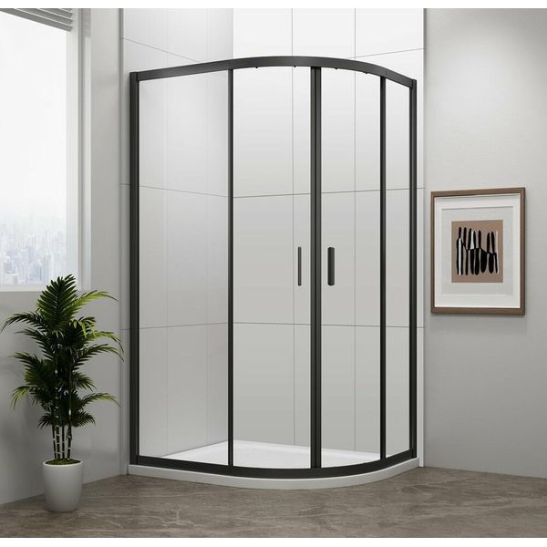 Easy Black Cabina Doccia Quadrante 1000X800Mm, L/R, Vetro Trasparente-image