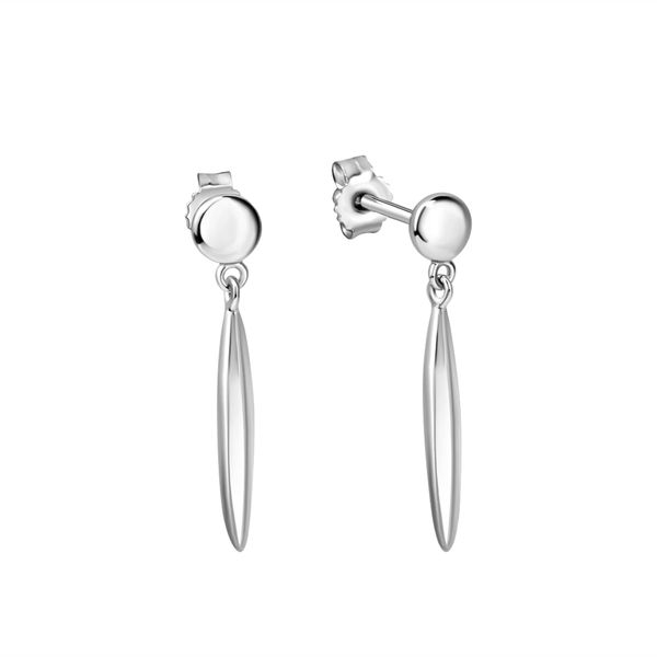 Paar OhrhäNger Vivance "925/- Sterling Silber Rhodiniert Glanz", Weiß, Ohrringe, Damen, One-Size, Silber 925 (Sterlingsilber)-image