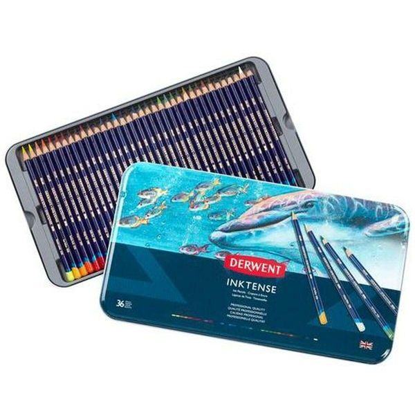 Scatola In Metallo Con 36 Matite Inktense Derwent Derwent 2301842-image