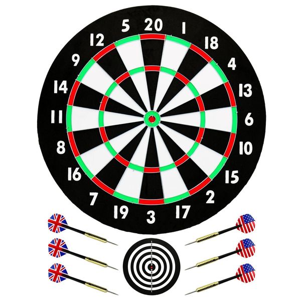 Best Sporting: Bersaglio Avvolto In Carta, Bifacciale, 6 Freccette In Ottone Incluse-image