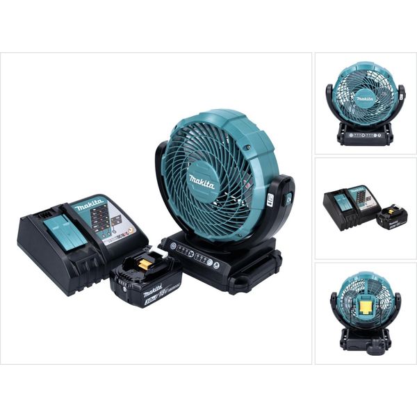 Ventilatore A Batteria Makita Dcf 102 RF1 18 V 18 Cm + 1X Batteria 3,0 Ah + Caricabatterie-image
