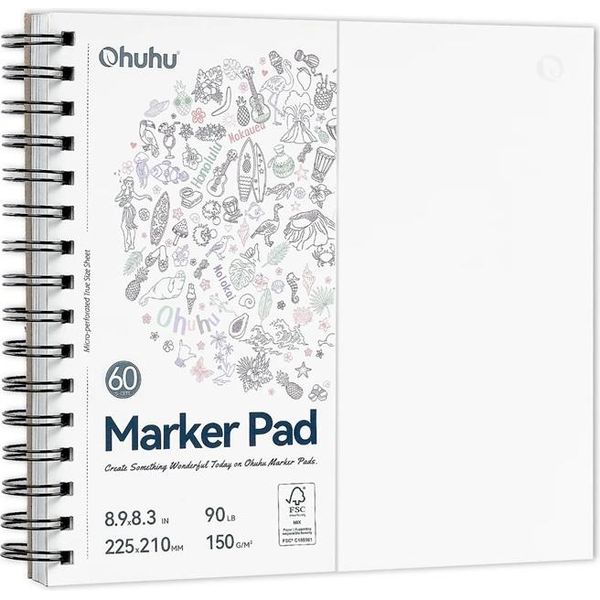 Sketchbook Ohuhu Pennarello 225X210 Mm, 60 Fogli-image