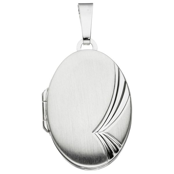MedallionanhäNger Jobo "AnhäNger Medaillon Oval", Silber (Silber 925), SchmuckanhäNger, Damen, Silber 925 (Sterlingsilber), 925 Silber-image