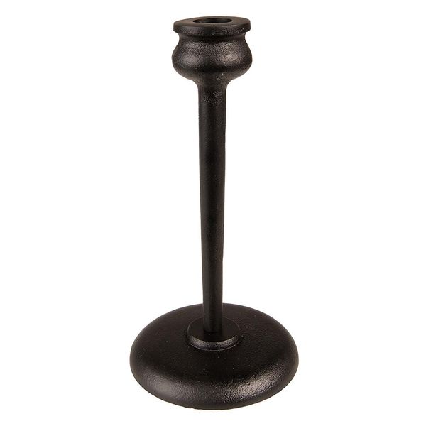 Portacandele Clayre & Eef 27 Cm Alluminio Nero-image