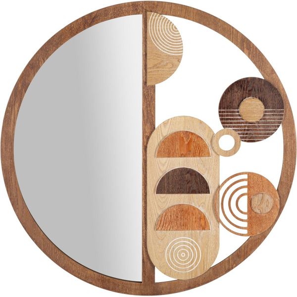 Furnlux Specchio Da Parete Marrone 80Cm / Colore Principale: Marrone / Dimensioni: 80 X 80 X 3 Cm-image
