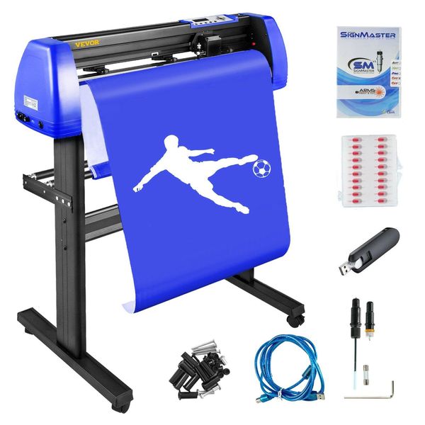 Vevor Taglierina Per Vinile 720 Mm Macchina Taglierina Per Vinile Alimentazione Massima Della Carta 28 Pollici Taglierina Per Vinile Con Robusto Supporto Da Pavimento Forza Regolabile-image