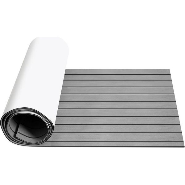 Jopassy Pavimentazione Tappetino Teak Decking Barca Marina Pavimentazione Eva Schiuma Antiscivolo, Per Barche Yacht Pavimentazione Marina, 1Pcs 240X90Cm Striscia (Grigio)-image