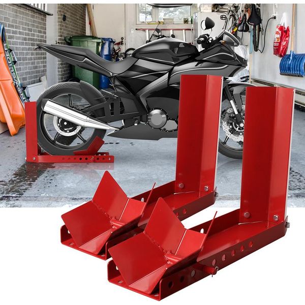 Cavalletto Per Moto Tolletour Come Supporto Per Il Montaggio Della Ruota Anteriore E Della Ruota Posteriore, Adatto Per Pneumatici Da 8-24 Pollici 2 Pezzi-image