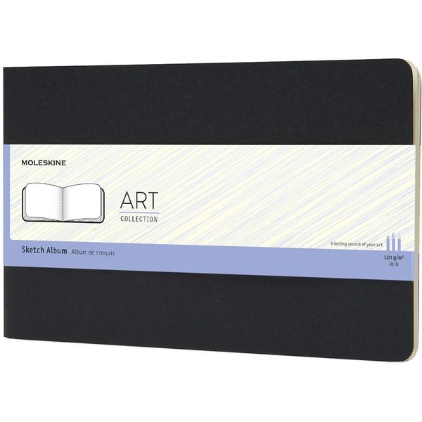 Moleskine 9788867323364 Moleskine Sketchbook, L/A5, 120G/Mq, Cartone, Nero-image