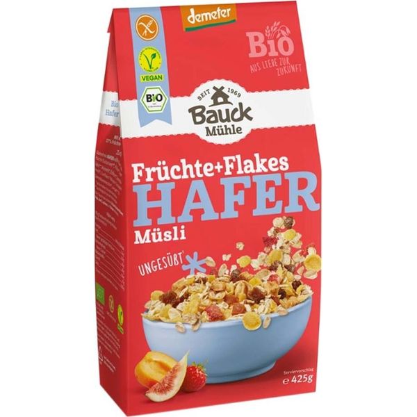 Muesli D'avena - Frutta E Fiocchi Non Zuccherato 425 G-image