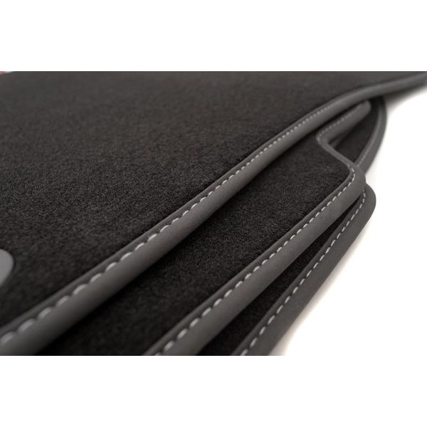Tappetini (Cuciture Argento) Mercedes Classe E W211 S211 Tappetini In Velours Premium Tappetini Auto Di Qualità Originale, 4 Pezzi-image