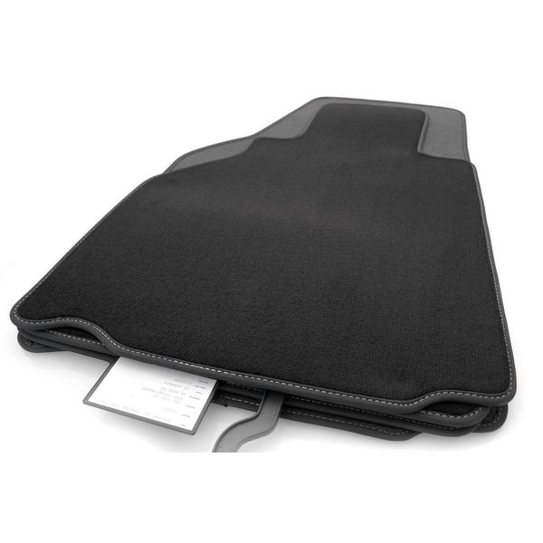 Tappetini Premium Per Porsche 911 996 (Cuciture Argento) Tappetini In Moquette Per Auto In Qualità Originale 4 Pezzi-image