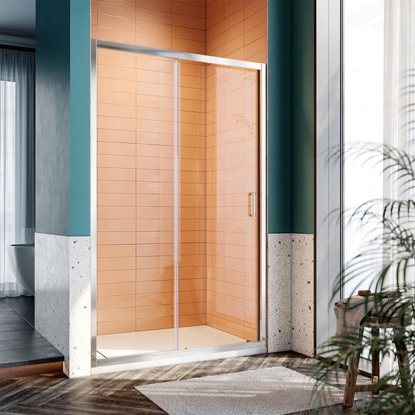 Sonni Cabina Doccia Porta Scorrevole Porta A Nicchia Porte Doccia 120 X 185Cm Porta Doccia Vetro Esg 5Mm-image