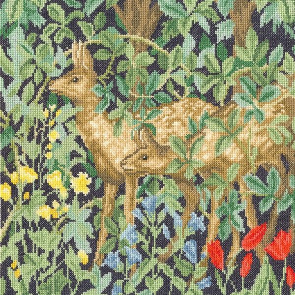 Set Per Punto Croce Bothy Threads "Cervo Verde"", Schema Contato, XAC17, 31X31Cm"-image