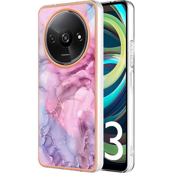 Custodia Per Xiaomi Redmi A3, Custodia In Silicone Tpu A Fantasia, Paraurti Antiurto Rosa-image