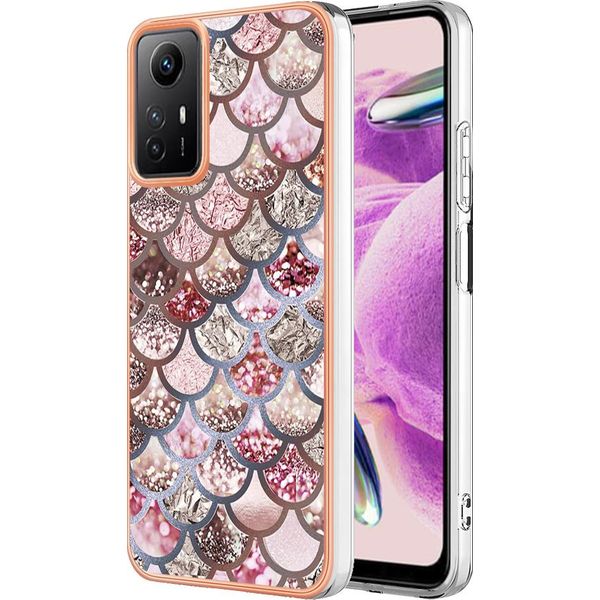Custodia Per Xiaomi Redmi Note 12S, Custodia In Silicone Tpu Antiurto A Fantasia Caffè-image