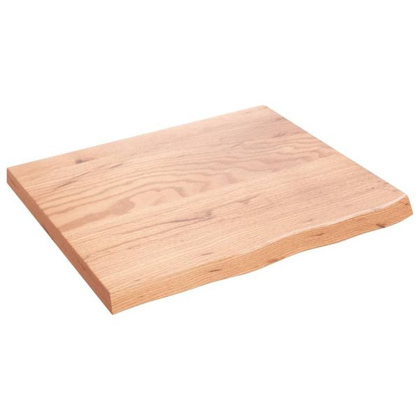 Syfax™ Piano Tavolo Marrone 60X50X(2-4) Cm Massello Rovere Trattato-image