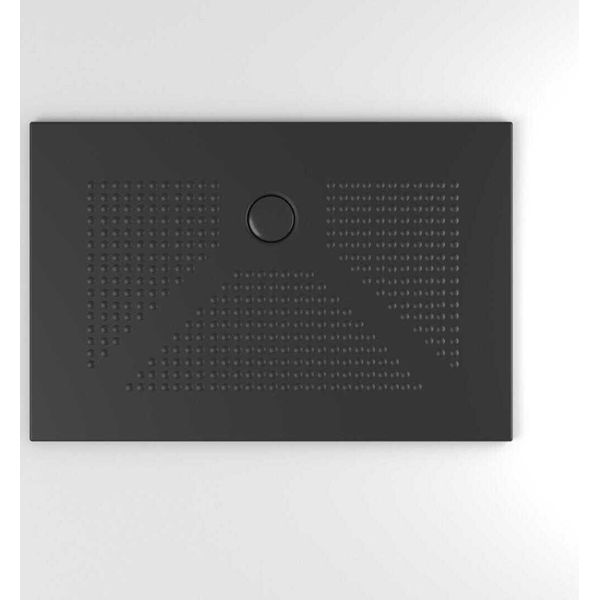 Piatto Doccia 120X80 In Vetroceramica Nero Opaco Design Moderno | Delfino-image