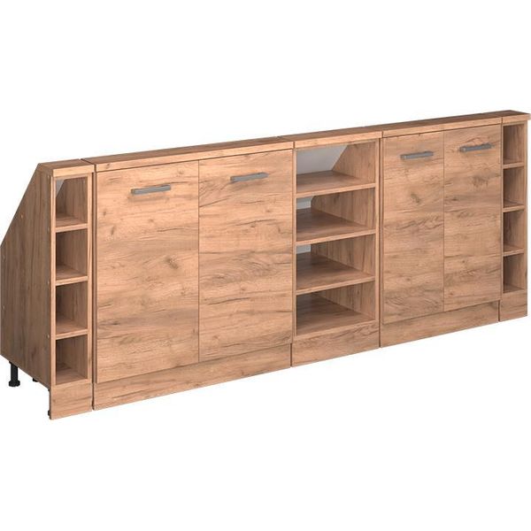Vicco Mobile Cucina Sottotetto R-Line, 215 Cm Set Di 5, Quercia Dorata-image