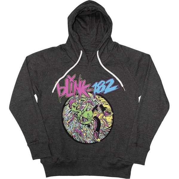 Blink 182 - Felpa Con Cappuccio "Overboard Event"" Per Uomo/Donna Unisex RO11531 (Xs) (Antracite)"-image
