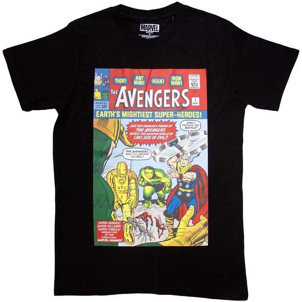 Marvel Comics - Maglietta "Earth's Mightiest"" Per Bambini E Ragazzi Unisex RO11473 (Xxl) (Schwarz)"-image