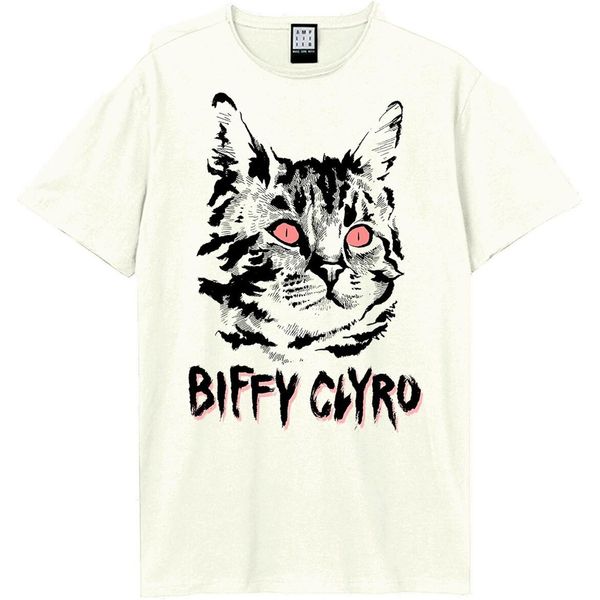 Amplified - Maglietta "Black Cat"" Per Uomo/Donna Unisex GD1873 (Xs) (Bianco Sporco)"-image