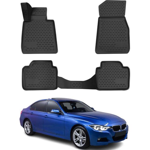 2013-2021 Bmw Serie 4 F32 Coupé F36 Gran Coupé Tappetini Tpe Nero 4 Pz-image