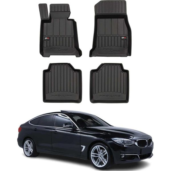 2012-2023 Bmw Serie 3 Gt F34 Tappetini Tpe Nero 4 Pezzi-image
