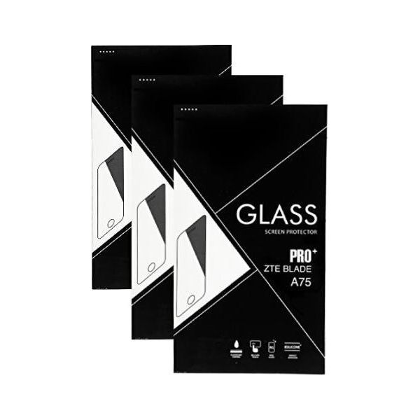 3X Protezione Dello Schermo Vetro Temperato Antigraffio 9H Compatibile Con Zte Blade A75-image