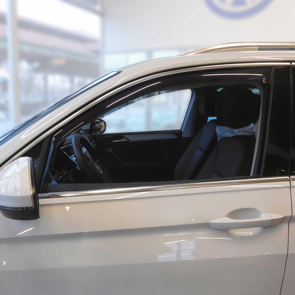 Paravento Parapioggia Per Vw Tiguan 2016-2025 Acrilico Scuro 2 Pezzi-image