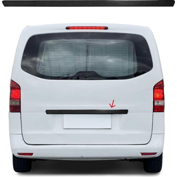 Apriporta Posteriore Per Mercedes Vito W447 2014-2025 Nero Fibra Di Carbonio-image
