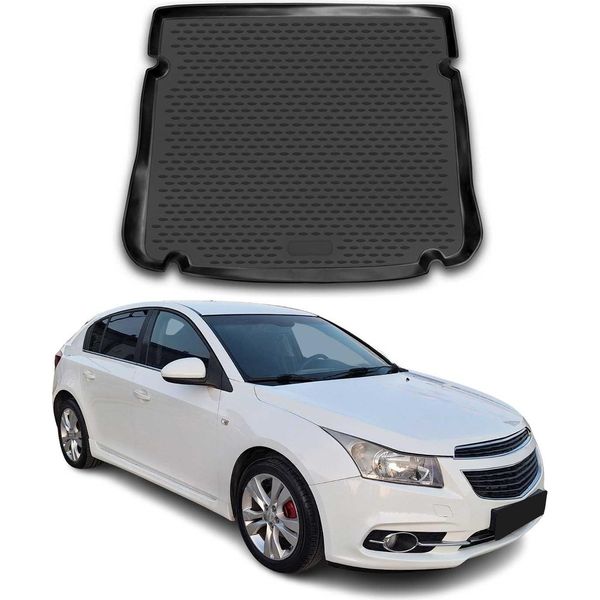 Tappetino Per Bagagliaio Vaschetta Portaoggetti Per Chevrolet Cruze Hatchback 2011-2024 Gomma-image