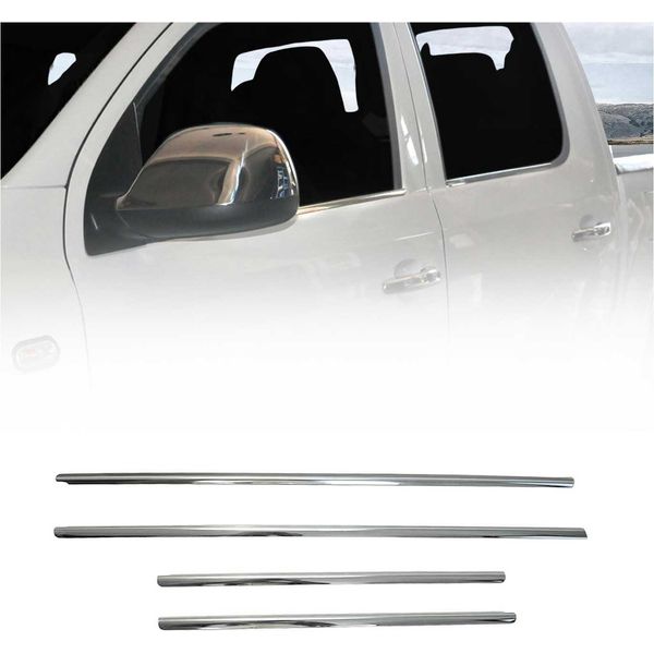 Modanature Per Finestrini Per Vw Amarok 2010-2021 Acciaio Inox Cromo 4Pz-image