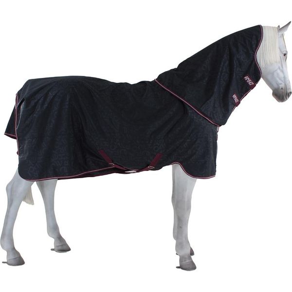 Horseware Amigo Hero Ripstop Lite Plus Neck 0G Coperta Impermeabile Shadow/Rose & Navy, Misura Coperta Horseware: 145 Cm / 6'6-image