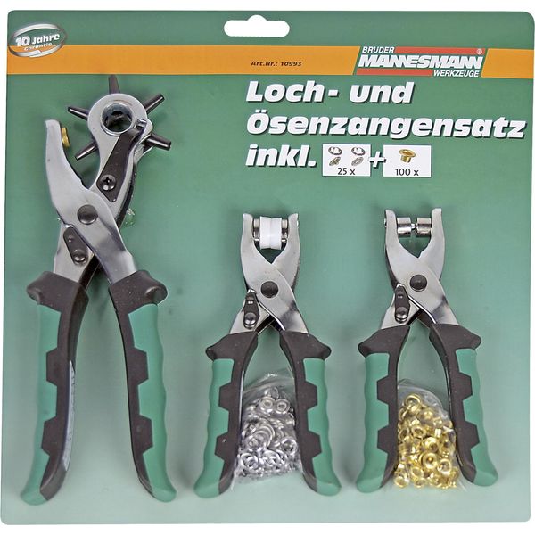 BrÜDer Mannesmann Set Di Pinze Per Punzoni E Occhielli, 128 Pezzi-image
