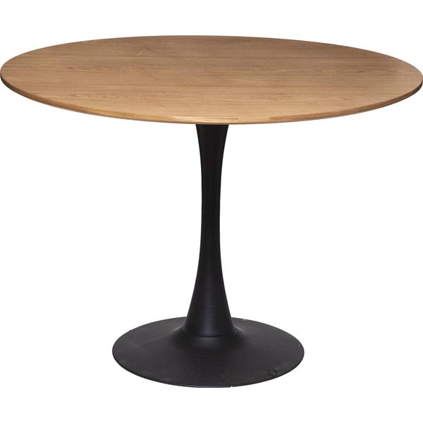 Tavolo Da Pranzo "Elias"" - Metallo E Legno D100 Cm - Atmosphera CréAteur D'intéRieur"-image
