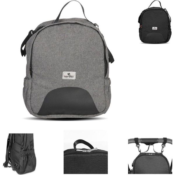 Borsa Fasciatoio Lorelli Aria, 2 Tasche Laterali, Schienale Imbottito, Zaino Fasciatoio Grigio-image