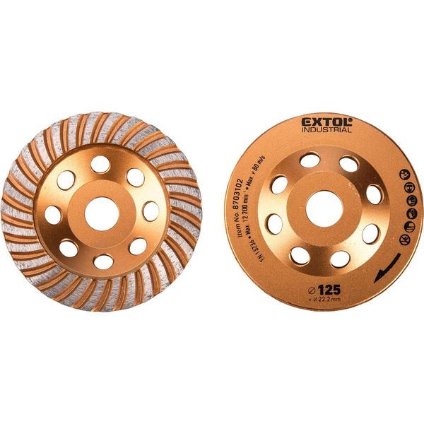 Disco Diamantato Extol Industrial (8703102) Lama Per Smerigliare, O 125X22,2Mm-image