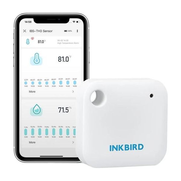 Igrometro Termometro Wifi, Sensore Di Temperatura E Umidità, Allarme Temperatura, Wifi IBS-TH3-image