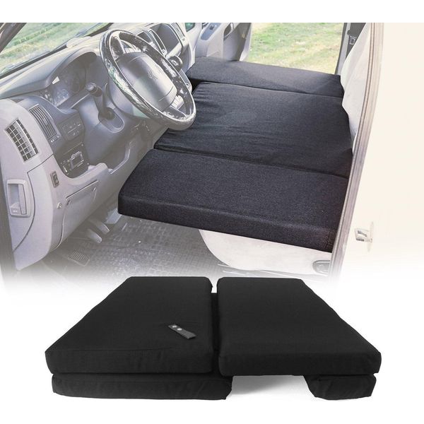 Letto Camper Letto Cabina Materasso Per Ford Transit 2006-2014 Poliestere Nero-image